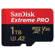 SanDisk Extreme Pro microSDXC Memory Card - 1TB UHS-1 - Class 10 - Read up to 200MB/S - Write up to 140MB/s - Get faster App Performance [SDSQXCD-1T00-GN6MA]