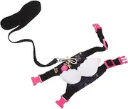 BELLIFFY 1 Set Leash Set Guinea Pigs Pigs Pet Harness Name Hamster Ferret Guinea Bearded Bunny Animal Breed Small Animal Harness Ferret Rabbit Traction Leash Small Pets Traction Rope Denim