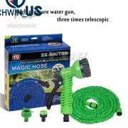 25FT-150FT Expanding Expandable Elastic Compact Garden Hose Pipe With Spray Gun