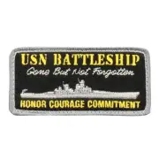 USN Battleship Hook and Loop Patch