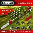 Giantz 65CC Petrol Pole Chainsaw Brush Cutter Whipper Snipper Hedge Trimmer