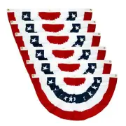 1.5X 3 Ft USA Patriotic Pleated Fan Flag, American US Flag Bunting for Outsid...