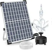 Outdoor Water Feature 12W Solar Fountain Power Pump with Nozzles Pipe DIY Solar Water Pump for Water Feature for Bird Bath FishPond Garden Garden Decoration(12W)