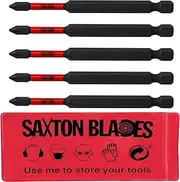 5 x Saxton 89mm PH1 Magnetic Impact Screwdriver Driver Bits Set Phillips Heavy Duty Compatible with Dewalt Milwaukee Bosch Makita etc