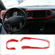 Red Interior Dash Conosle Air vent Frame Trim Cover Fit For Tacoma 2016-2023