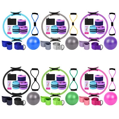 Complete Pilates Set: Anti-Burst Ring, Mini Ball & Resistance Bands Included