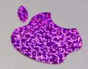 Glitter Purple Color Changer Logo Overlay for the new Apple Retina 12" Macbook