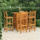 Solid Wood Acacia Garden Bar Set Table and Stool Multi Models 3/5 Piece vidaXL