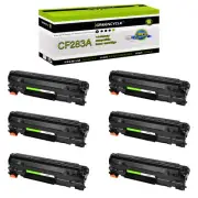 6PK CF283A Toner Cartridge For HP LaserJet Pro MFP M127fp M127fw M125ra M125fp
