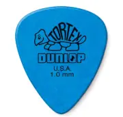 Dunlop - 418P1.0 Tortex Standard 1.0mm Blue Picks - 8 packs of 12 pieces
