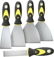5Pcs Putty Knife Set 1" 2" 3" 4" 5" Scraper Spackle Knife Plaster Scraping