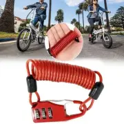 Portable Steel Cable Lock 3 Digit Password Combination I2 NEW Bicycle Lock S8U4