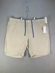 Tommy Bahama Shorts Mens 2XLB Beige Dockside Bay Pull On Linen Blend 10" Inseam