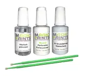 Touch-Up Paint Set Suitable For KIA, UD Crystal White + Clear Coat + Primer