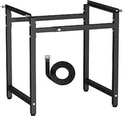 Mondazie Adjustable Metal Bee Hive Stand with 120-Inches Strap for 8 & 10 Frame Beehives Box, 12 to 19 Inches Width Beehive Frame Holder, Heavy Duty Flow Hives Stands Base for Beekeeping, Black