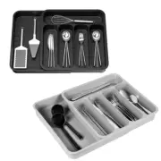 Expandable Cutlery Drawer Organizer Adjustable Kitchen Utensil Tray6 Compartment