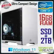 Intel Core i7 Quad Gaming PC Computer RTX 3060Ti 16GB RAM SSD + 2TB Desktop