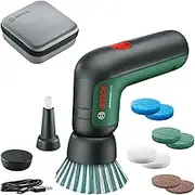 Bosch Home & Garden 3.6V Cordless Electric Power Cleaning Brush in Case, Inc: 8 x Cleaning Pads, 2 x Brushes, Micro USB Cable (UniversalBrush Set). Made in Europe