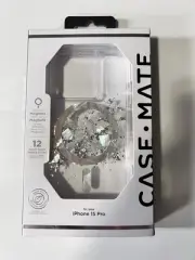 Case-Mate Apple iPhone 15 Pro Max Case Silver Flake with MagSafe New