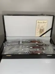 VTG Samurai Stainless Japan Meat Carving Fork Knives/Fork/Sharpen Set in Box
