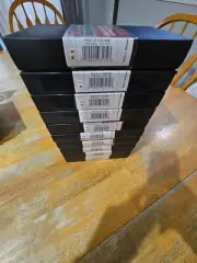 Lot of 10 Black VHS Tape Storage Cases Empty Clamshell Half Sleeve with Hubs
