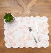Brighton Cotton Quilted Rectangular Reversible Placemats Set of 6, 13" x 19"