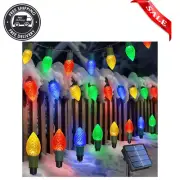 Upgraded Solar Christmas Lights, 20 LED C9 Christmas Lights, Christmas Pathwa...