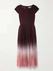 [JASON WU COLLECTION] JASON WU COLLECTION - Marocaine Dégradé Pleated Crepe Midi Dress - Multi - US4 US 4 Multi
