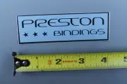 Preston Snowboard Bindings Grey Star OG 90's SNB6b Vintage Snowboarding STICKER
