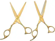 BESTYASH 2 Pcs Professional Hairdressing Scissors Set Hair Cutting Thinning Shears Lightweight Flexible Barber Tools for All Hair Types Salon Home Use