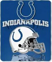 NFL Indianapolis Colts Gridiron Light Weight Fleece Throw Blanket (50" X 60")
