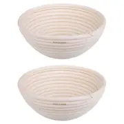 2PK Daily Bake Banneton Proving Basket Round Baking Mould 20x8cm - Natural