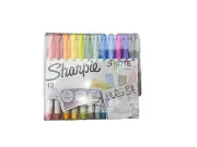 Sharpie S-Note Creative Markers Highlighters Assorted Colors Chisel Tip 12 Count