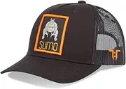 [Tokyo Time] Trucker Sumo Cap - Black/Orange, Black/Orange, One size