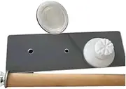 Wooden Bird Perch Stand with Suction Cup Mount, 20 cm, Natural Colour, for Parrots and Cockatiels