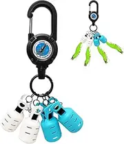 Shrimp Fishing Hooks, Fishing Lure Hook Cover - Portable Octopus Jig Hook Protector with Carabiner, Pack of 5 Fishing Shrimp Hook Cover Caps for Fishing Lovers