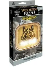 [Puzzle Master] Wooden Night Light Wolf Puzzle
