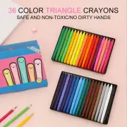 Triangular Crayons Triangular Colouring Pencil for Students Kids Children Gift