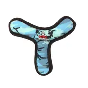 Tuffy Ultimate Boomerang Interactive Play Dog Squeaker Toy Camo Blue