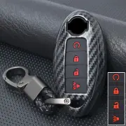 Carbon Fiber Car Key Fob Cover Remote Case 4 Buttons For Nissan Altima Maxima