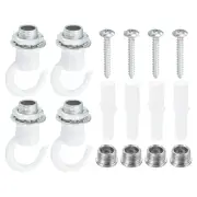 37mmx23mm Ceiling Hook, 4 Pack Screw Hooks Light Fixtures Accessory White