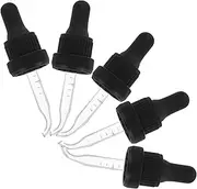 VALICLUD 5pcs Tube Cover Essential Oils Essential Oil Droppers for Oils Roller Bottles Pipettes Ml Dropper for Liquids Pipette Quartz Roller Bottle