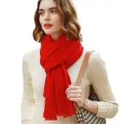 RIIQIICHY Scarfs for Women Pashmina Shawl Wraps for Evening Dresses Women Red