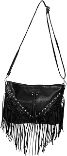 [Baluue] Stylish Tassel Shoulder Bag for Women Capacity Outdoor Messenger Bag Sling Handbag for Shopping Travel Versatile Fashion Tote with Safety Features