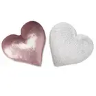 Polyester Cushion Cover Heart Shape Fluffy Pillow Case Home Decor Gifts 46x42cm