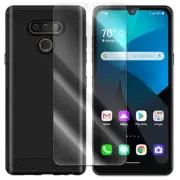 High Grade Carbon Fiber Case Screen Protector for LG Xpression Plus 3 LM-K400AK