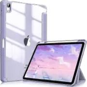 Ipad Air 5th Generation (2022) / Ipad Air 4th Generation (2022) 10.9 Inch -shockproof Cover With Clear Transparent Back Shell Purple