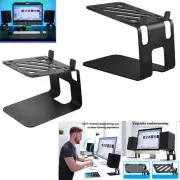 2PCS Professional Audio Shock Mount Metal Stand Desktop Holder Speaker Kickstand