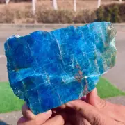 340G Natural Blue Apatite Quartz Rock Mineral Specimen Healing