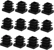 Tofficu 1set Furniture Leg Insert End Cap Durable Square Pe Plastic Tube Bung Covers for Chair Legs Table Glide Protectors Fit for Furniture Feet and Patio Inserts 100pcs